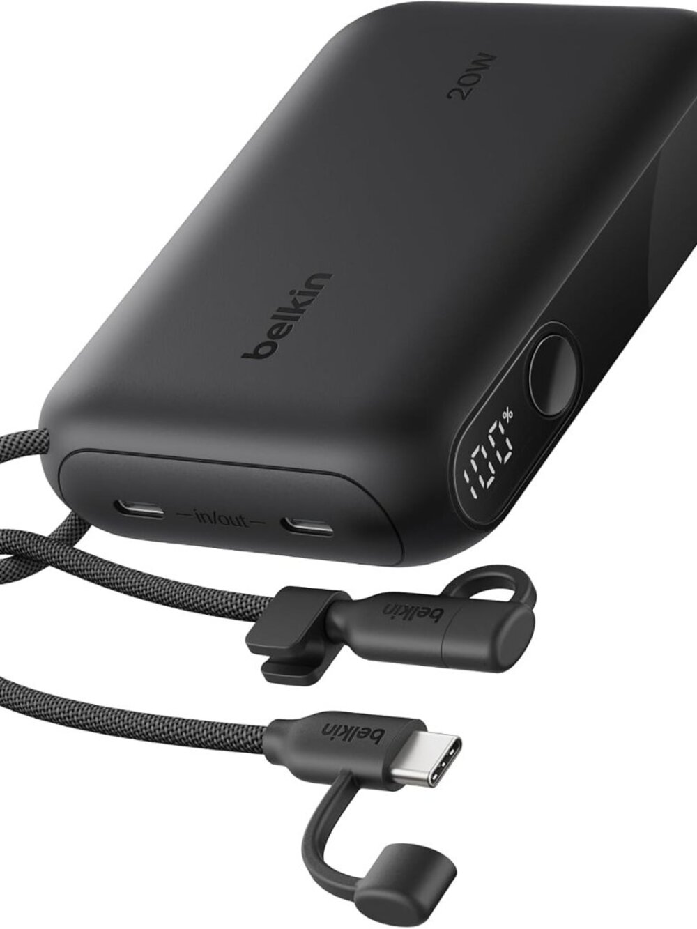 Belkin Slim 10,000mAh USB-C Portable Charger Power Bank - Black - Picture 10 of 10